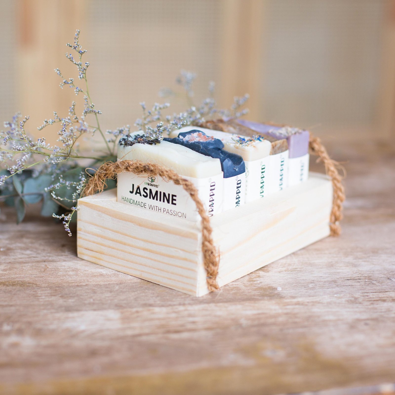 Unwrapped soap crate