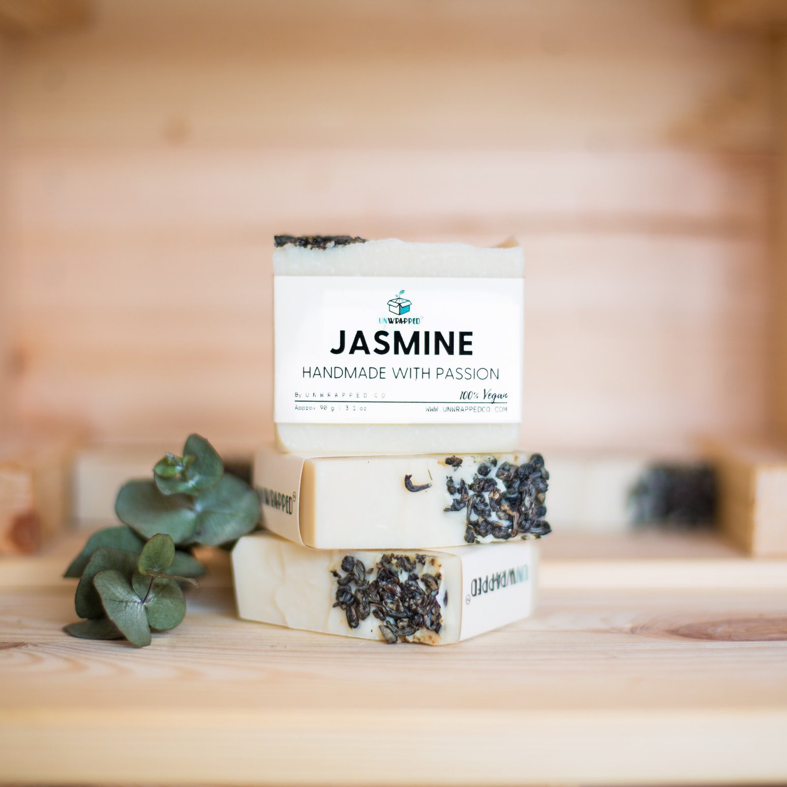 Unwrapped jasmine soap bars